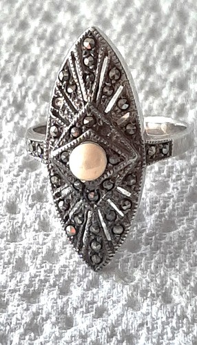 Bague argent marcassites et - bague,