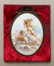 Plaque de porcelaine peinte à