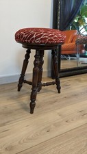 Piano stool 19th century Napoleon III tripod height adjustable by notches