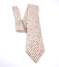 Hermes Paris Cravate Twillbi 100% Silk Beige Horse Head Necktie France Mint