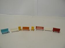 HO model one bag of 6 benches and two garden chairs, ref:2645
