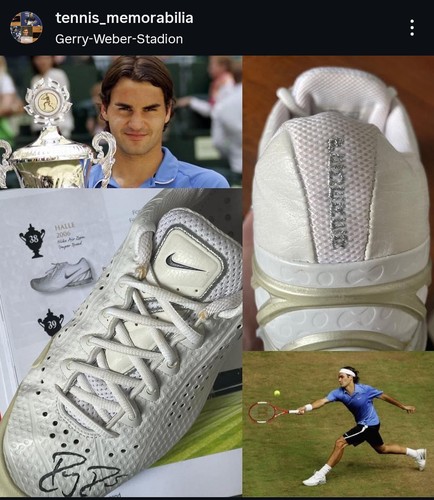 Match worn signed shoe roger - match,