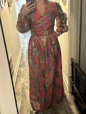 Vintage 1970's Gloria Moret Of California Holly Womens Maxi Dress Gown