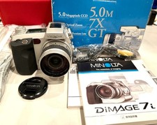 MINOLTA DIMAGE 7i 5.0 MP DIGITAL CAMERA COMPACT 7.1X OPTICAL ZOOM AUTO FOCUS Box