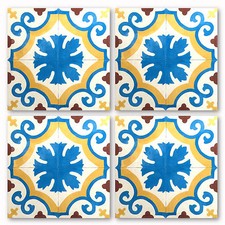 4 X CEMENT TILE STICKERS FOR SDB KITCHEN CR057