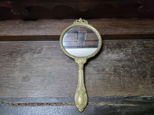 Ancien miroir main en - à,