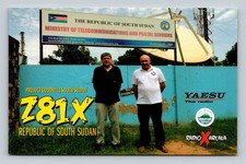 Ham Radio QSL Z81X South Sudan 2013 Yaesu FT950 KW Amplifier DX
