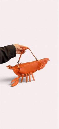 Sac main cuir orange - orange, forme