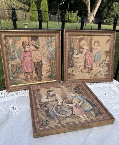 Vintage belgian tapestries - vintage,