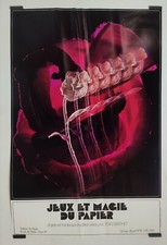 Barthet Jean Jeux et magie du papier 1978 Original Poster Exhibition