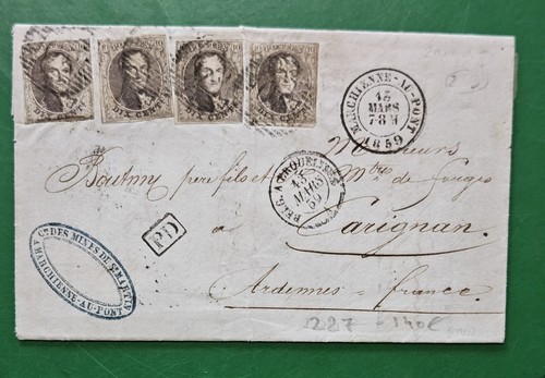 Lettre belgique leopold - -, 1er