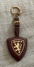 Peugeot leather keychain - garages C.A.D Dreux 104 204 304 404 504 - keychain