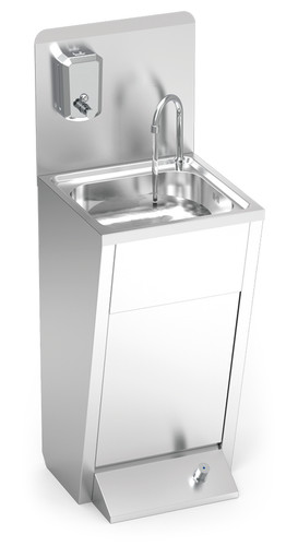 Lave mains inox - , pied