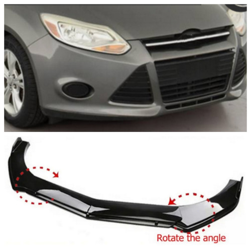 Gloss black front bumper lip - gloss,