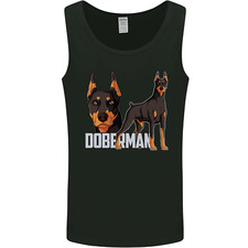 A Doberman Illustration Chien Hommes Débardeur