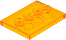 LEGO 88646 TRANS ORANGE Tile
