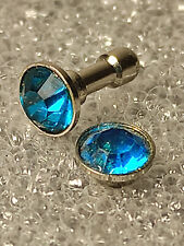 1 Piercing De Nez ou Autre (Couleur:  Bleu Turquoise) - Tige droite acier
