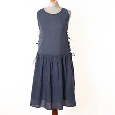 Robe sans manches bleue femme