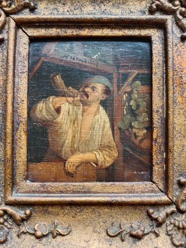 Tableau ancien scène - scène, de