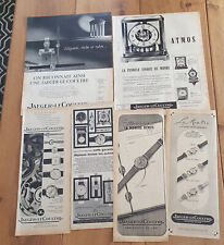 Lot  anciennes publicités Montre et pendule Jaeger LeCoultre années 60 vintage