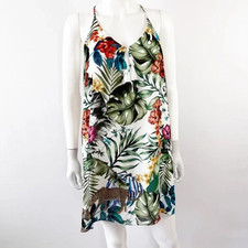 Belle Verre Tropical Floral Slip Dress Size S V-Neck Racerback Summer Vacation