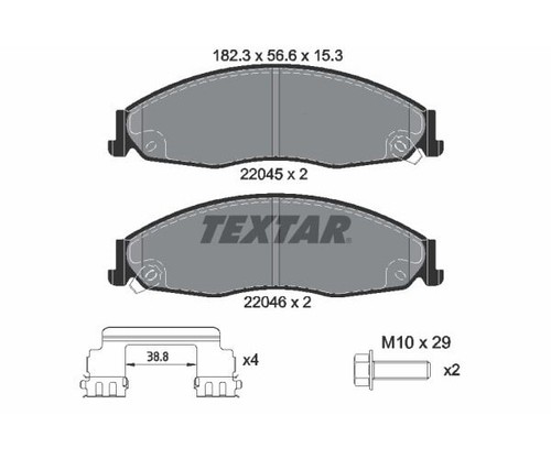 Textar plaquettes frein - textar,