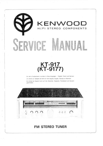 Manuel service pour kenwood - manuel,