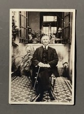 Antique PHOTO Man Cane Tile