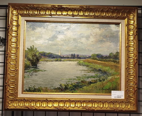 Tableau huile sur bois signé - huile,