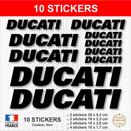 Stickers ducati noir - stickers,