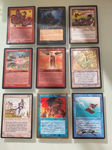 Lot cartes magic signé par - 8,