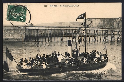 Cpa dieppe remorqueur - dieppe,,