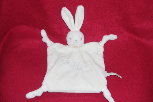 Doudou kaloo plat lapin blanc - doudou,
