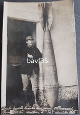 grande photo guerre 1914 1918 poilu et bombe torpille d'avion allemand vers 1915