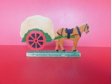  WOODEN SILHOUETTE FIGURE: THE FARM COUPLING / HORSE PULLING A CART