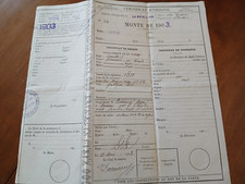 Certificate of Original Horse Studded 1903 Vendée Saltie Stallion Roche sur Yon