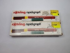 2 x stylo technique NOS Rotring Rapidograph 0,6 mm et 1,4 mm - neuf ancien stock