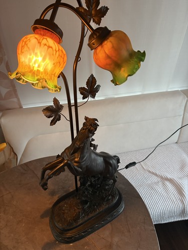Lampe bronze art - art, nouveau