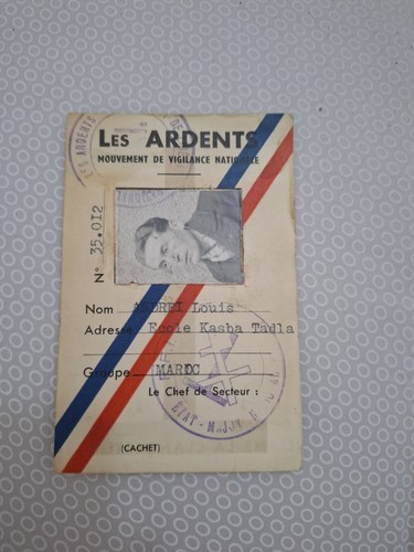 Rare carte identite ffi - ffi, reseau