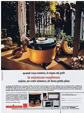 ADVERTISEMENT ADVERTISING 054 1976 La Mijoteuse MAYBAUM simmers in your absence
