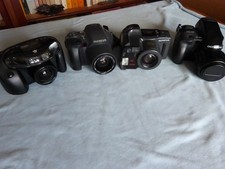 Lot 4 appareils photo argentique pour pièces Konica Aiborg Olympus AZ300, IS