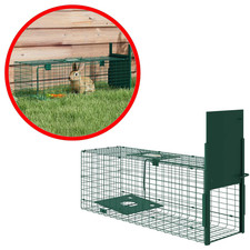 Piège Capture Animaux Vivant Acier Rats Souris Outsunny 80x25x30cm Vert