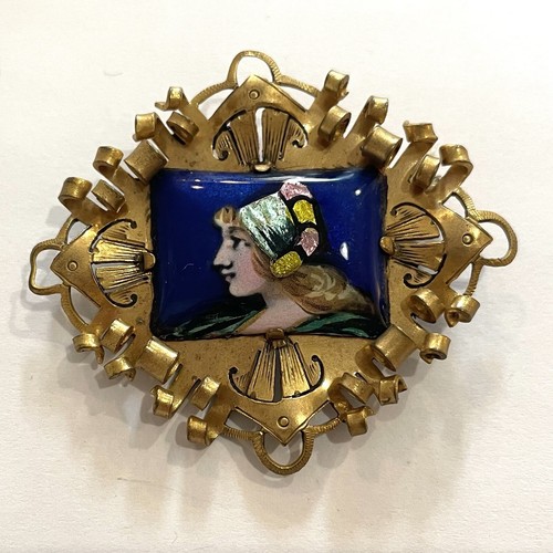 Ancien broche email - ancien, de