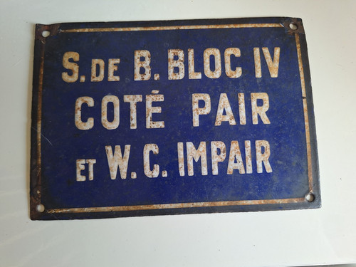 Plaque emaillée propreté - plaque, de