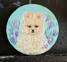 Peinture pour chien Spitz