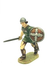 Figurine Elastolin, chevalier Normand, Normanne, Moyen Âge. 7cm. Bout pied off