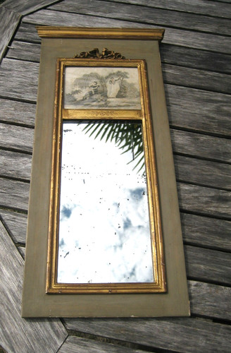 Ancien trumeau miroir bois - ancien,
