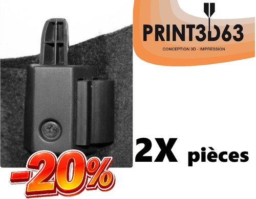 Paire embout axe support - embout,