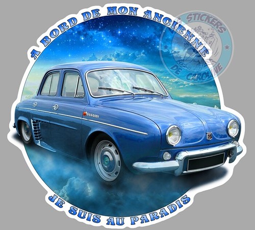 Autocollant dauphine renault - autocollant,