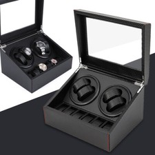 Luxe 4+6 Coffret Remontoir Montre Automatique Watch Winder Boîte Rangement Neuf!